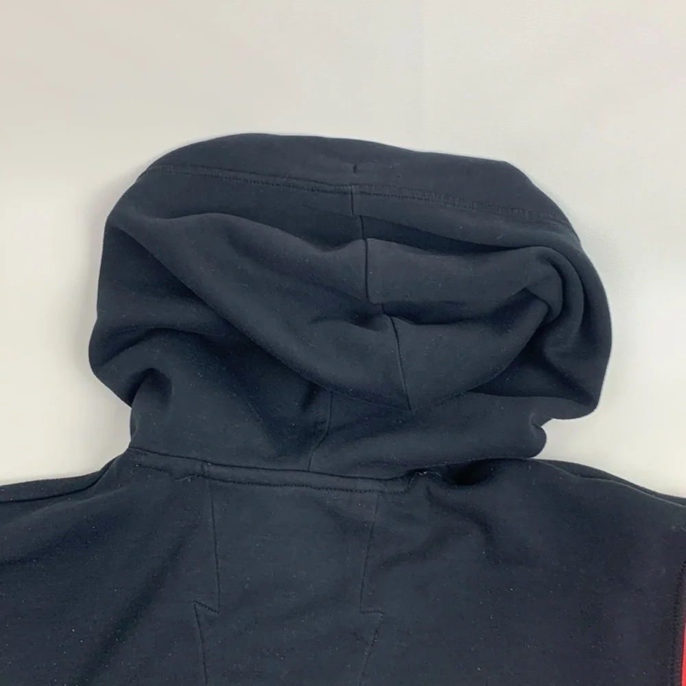 Vintage retro Jordan Black Hoodie Red Purple colors White logo Drawstring Medium